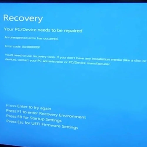 Onsite Repair - Stuck In Recovery Mode - Mansa Computers