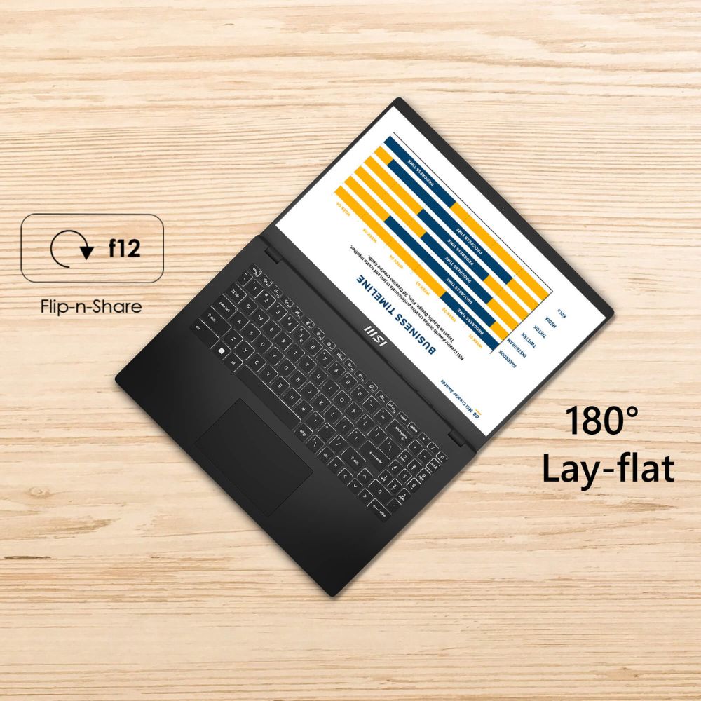 180° Lay-flat & Flip-n-Share Design