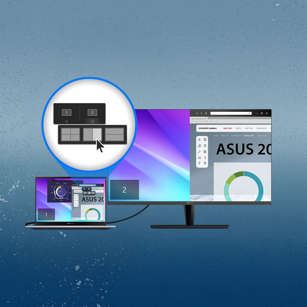 Manage app windows across displays connected to your ASUS PC