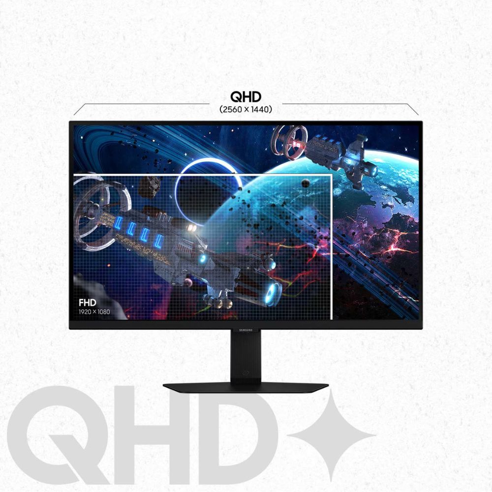 QHD resolution & Fast IPS panel