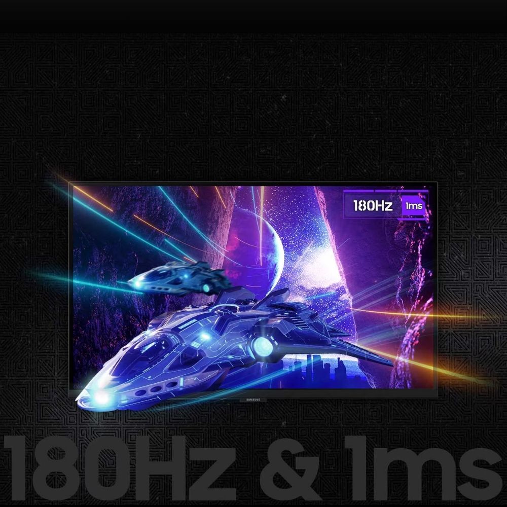 180Hz refresh rate & 1ms response time¹(GtG)