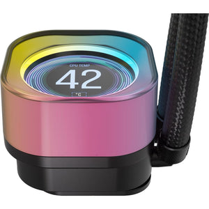 CORSAIR iCUE LINK H150i LCD Liquid CPU Cooler - QX120 RGB Fans - IPS LCD - 360mm Radiator - Mansa Computers