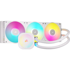 CORSAIR iCUE LINK TITAN 360 RX RGB Liquid CPU Cooler with RX120 RGB fans - White - Mansa Computers