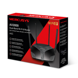 Mercusys MR80X AX3000 Dual-Band Wi-Fi 6 Router - Mansa Computers