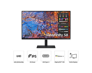 SAMSUNG 27" S80PB 60Hz IPS ViewFinity S8 UHD Monitor - Mansa Computers