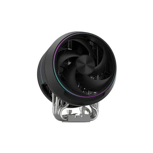 Zalman ZET5 BK CPU air cooler with black fan and RGB ring, designed for custom gaming PC cooling