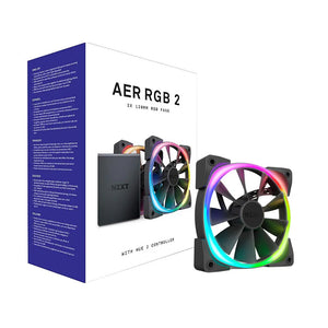 NZXT AER 2 120MM RGB Fans (Twin Pack) - Mansa Computers