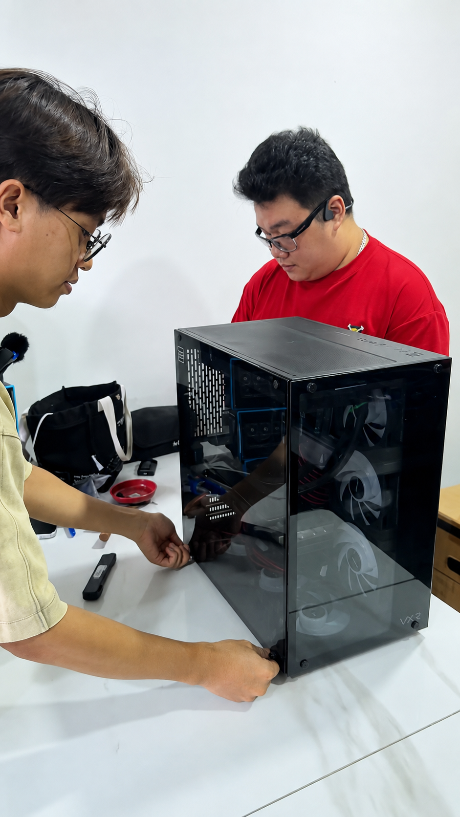 Onsite PC Upgrade Singapore: Lian Li O11 Upgrade with AIO & 7 Fans