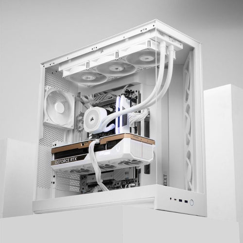 RTX 5090 Custom Build in NZXT H9 Flow RGB White - $7,920 SGD | Mansa Computers