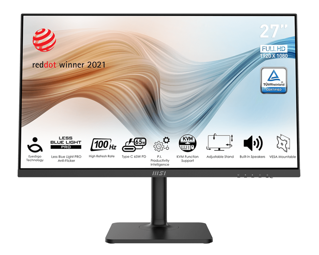 MSI 27" Modern MD272XP IPS 100Hz Business & Productivity Monitor - Mansa Computers