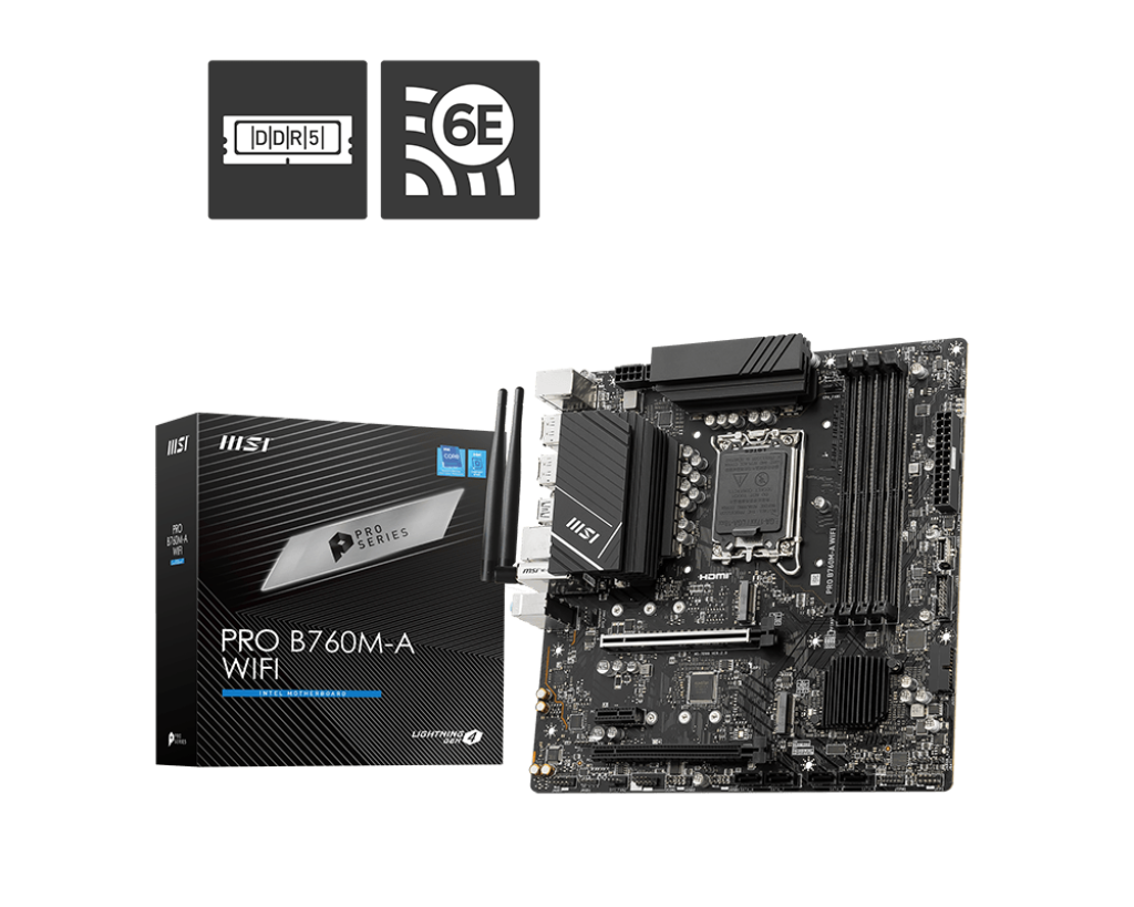 MSI B760M-A Pro Wi-Fi & Bluetooth DDR5 MATX Motherboard - Mansa Computers