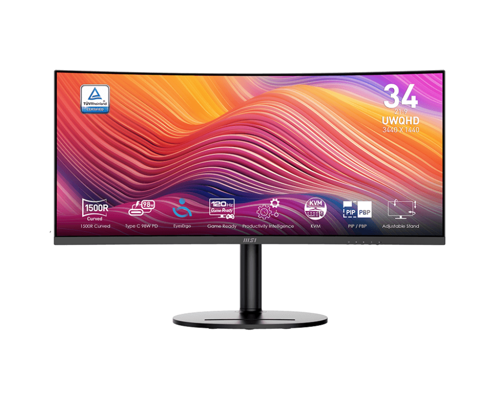 MSI 34" Modern MD342CQP VA 120Hz Business & Productivity Monitor - Mansa Computers