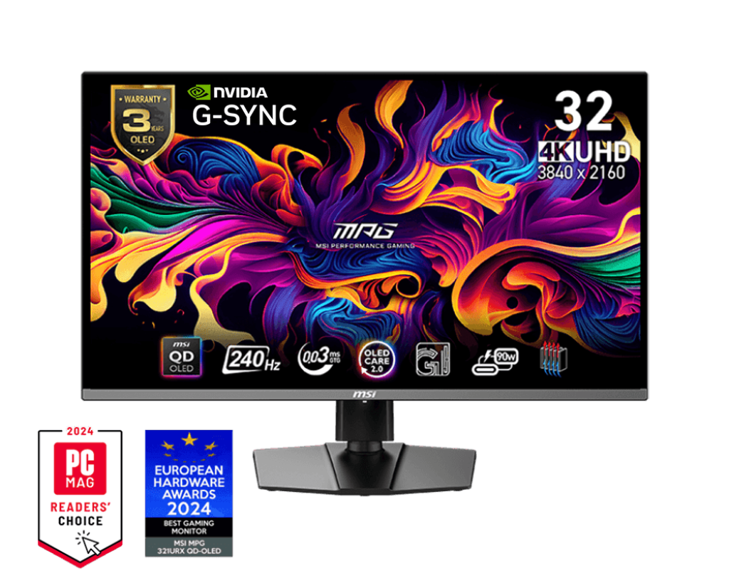 MSI PERFORMANCE GAMING 32" MPG 321URX QD-OLED 240Hz Monitor - Mansa Computers