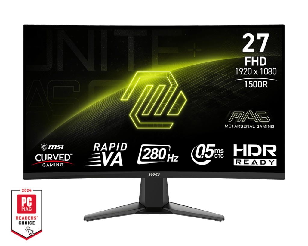 MSI ARSENAL GAMING 27" MAG 276CXF Rapid VA 280Hz Monitor - Mansa Computers