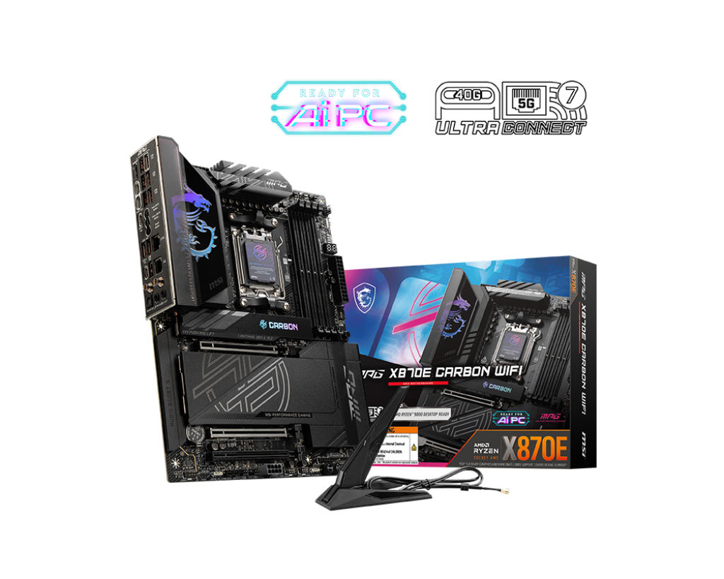 MSI X870E MPG Carbon Wi-Fi 7 & Bluetooth DDR5 ATX Motherboard - Mansa Computers