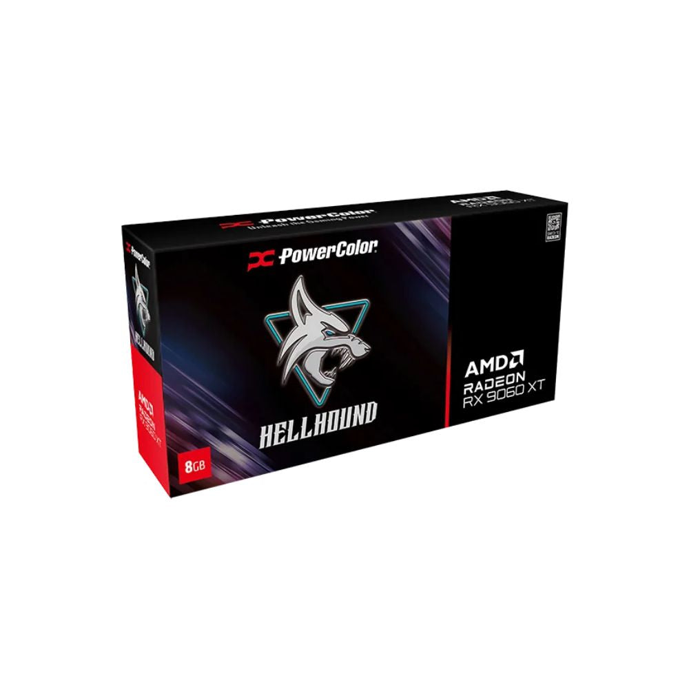 PowerColor RX 9060 XT Hellhound 8GB GDDR6 Graphic Card - Mansa Computers