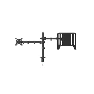 SS02-42DL Single Monitor Bracket with Laptop Mount (Single Pole) - Mansa Computers
