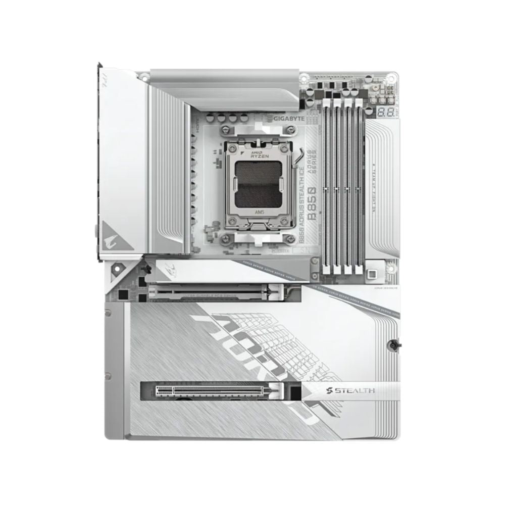 GIGABYTE B850 A STEALTH ICE - Clean AM5 Build Design