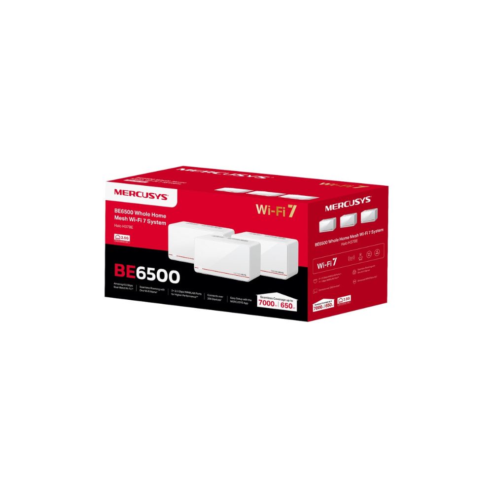 Mercusys Halo H37BE BE6500 Dual-Band Wi-Fi 7 Whole Home Mesh System (3-pack)