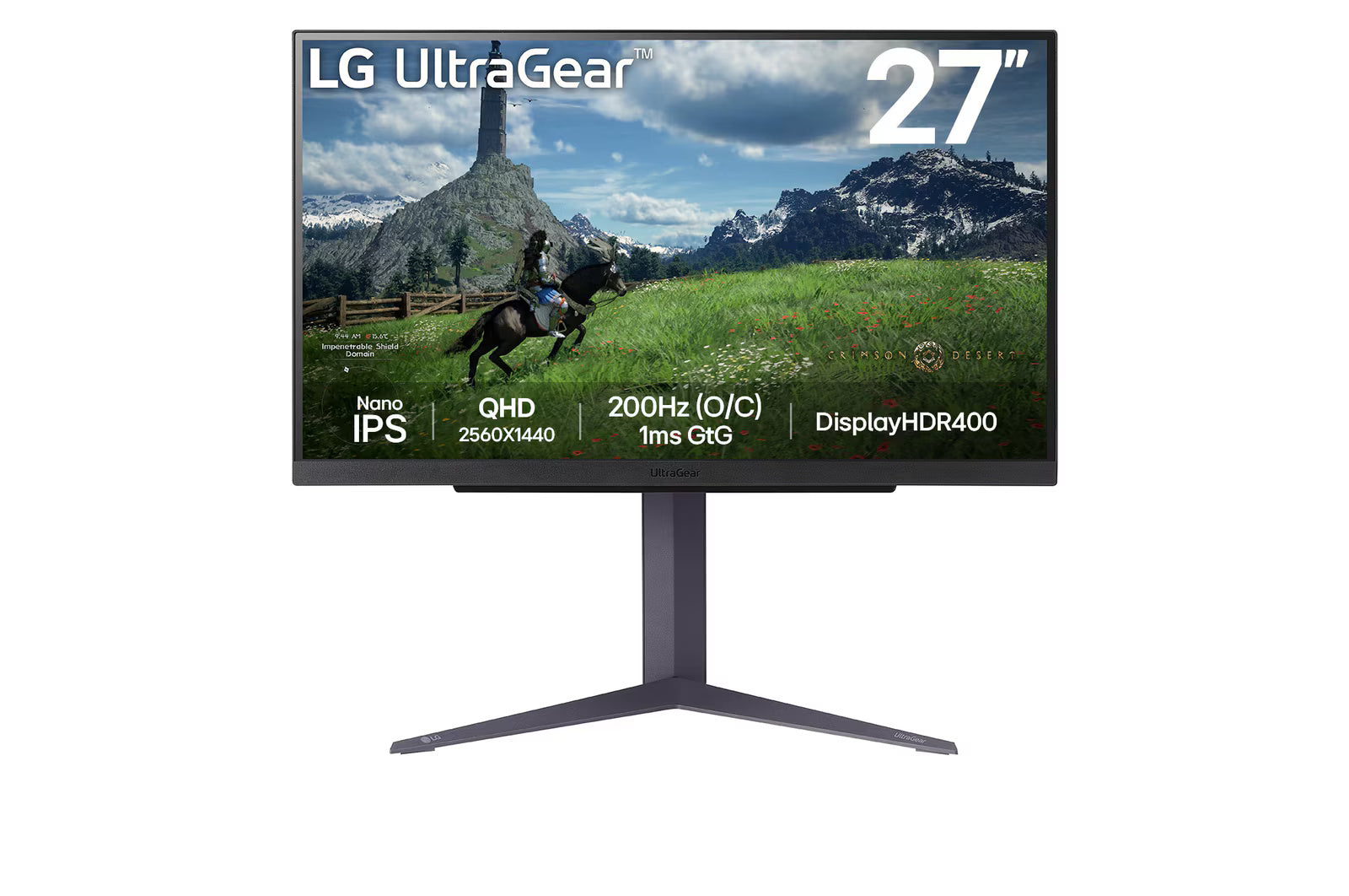 LG 27GS85Q-B 27” UltraGear QHD Nano IPS 2K 180Hz Gaming Monitor - Mansa Computers