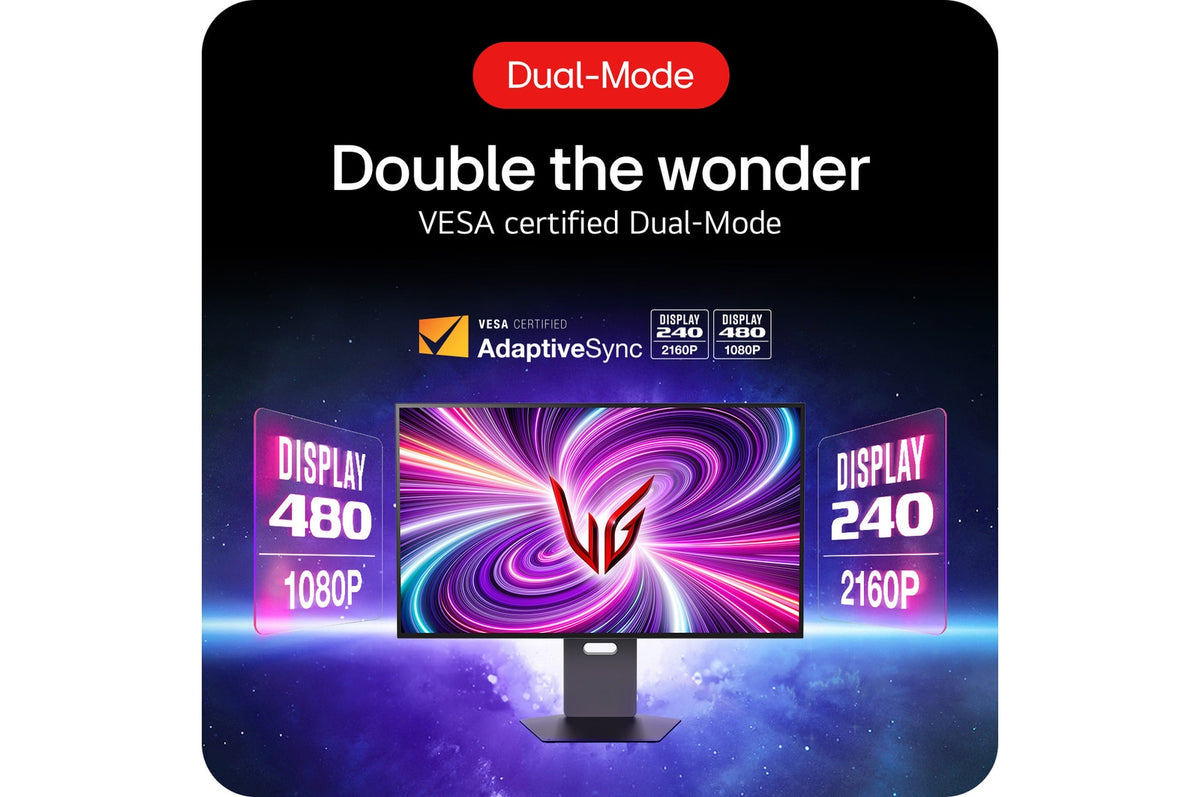 LG 32GS95UV-B 32" UltraGear Dual-Mode OLED 4K 240Hz Gaming Monitor - Mansa Computers