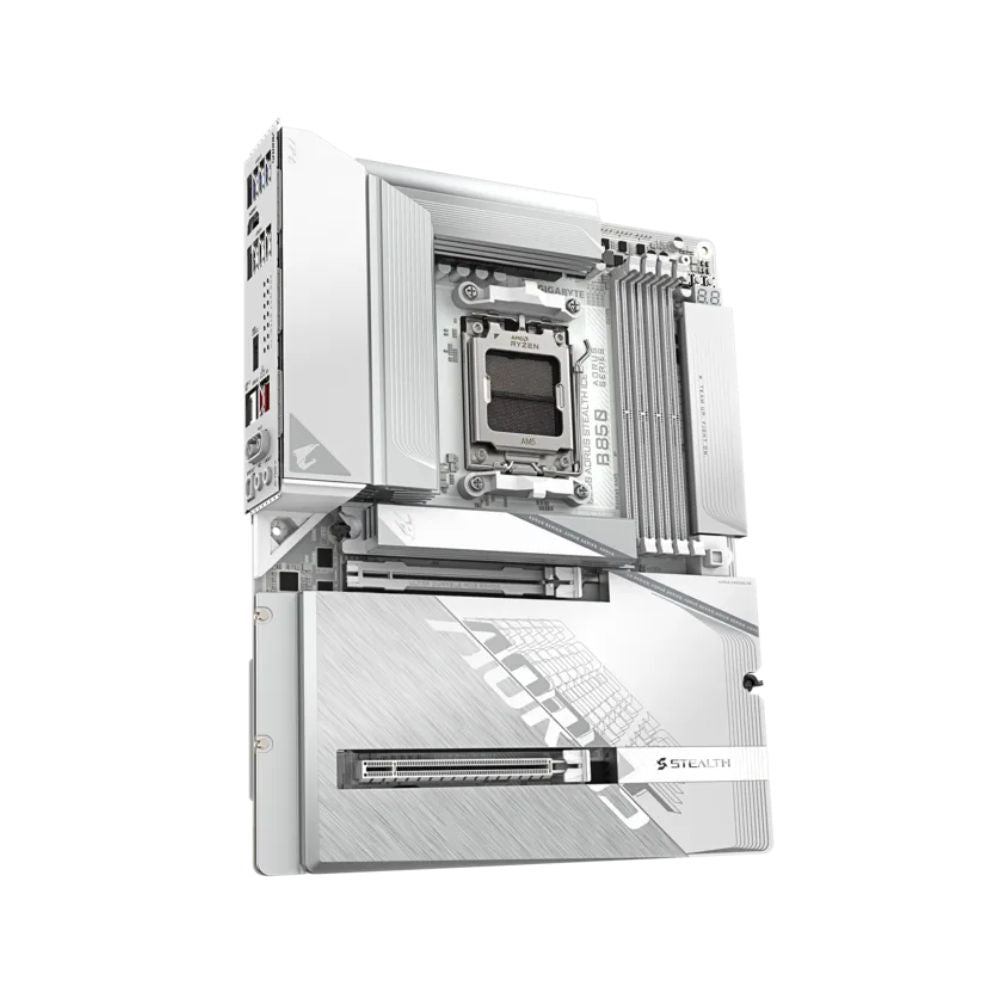 GIGABYTE B850 A STEALTH ICE - Clean AM5 Build Design