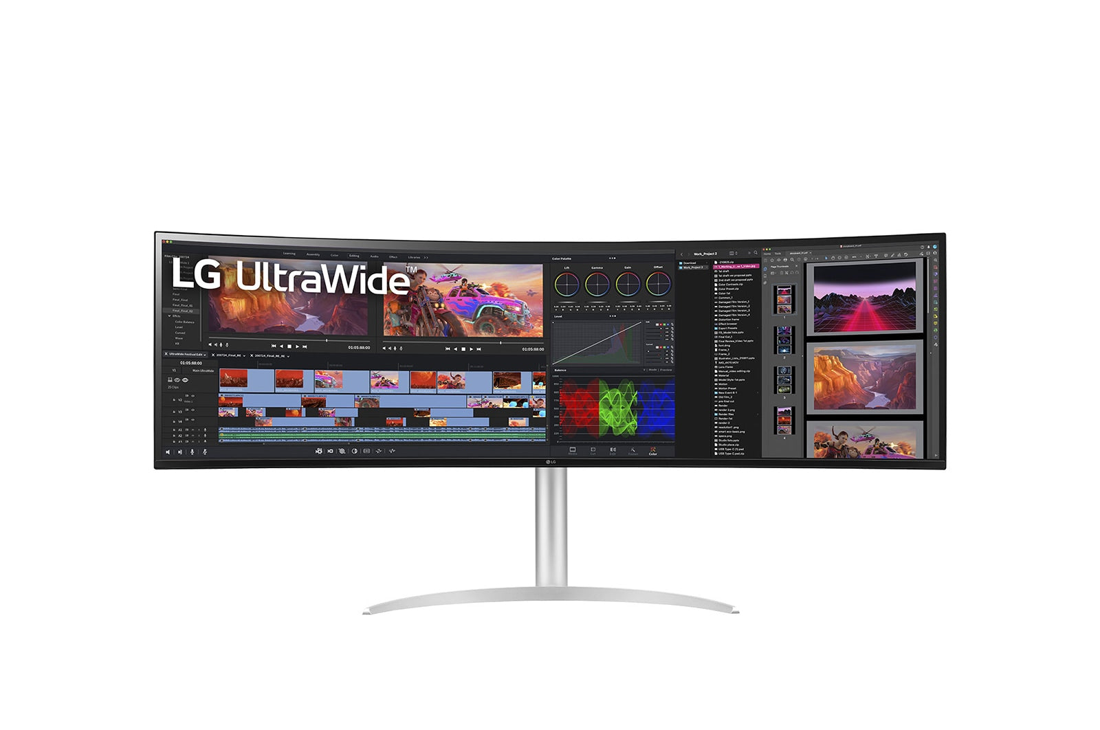 LG 49WQ95C-W 49" Curved UltraWide Dual QHD Nano IPS 2K 144Hz Display Monitor - Mansa Computers
