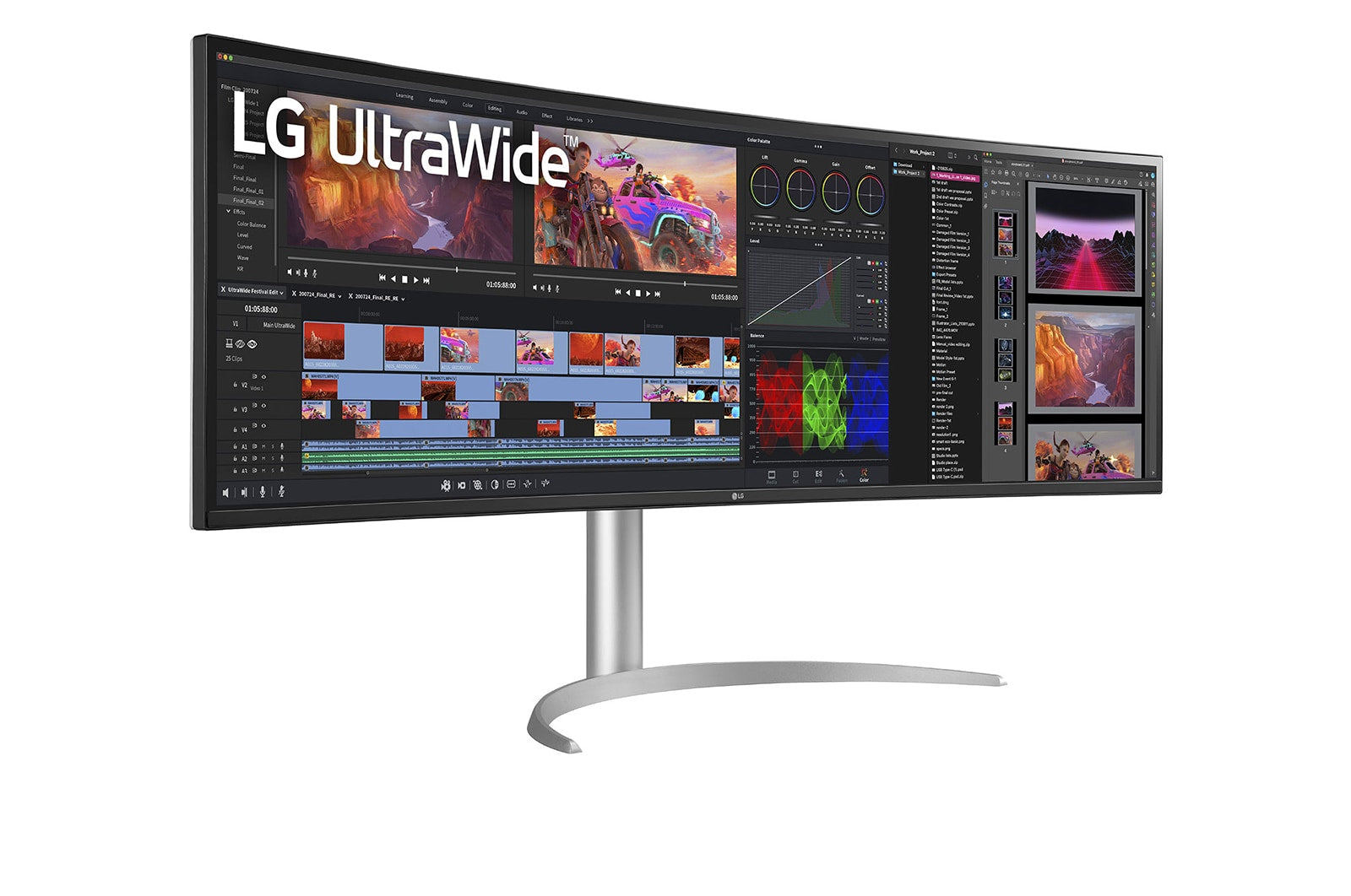 LG 49WQ95C-W 49" Curved UltraWide Dual QHD Nano IPS 2K 144Hz Display Monitor