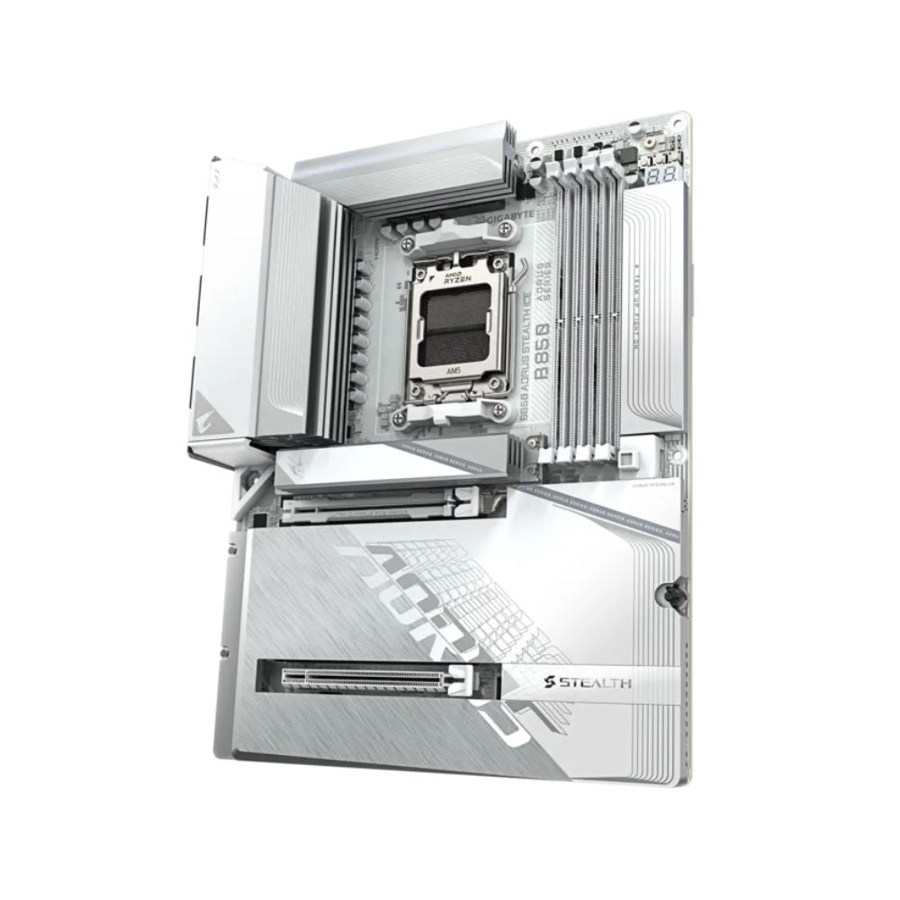 GIGABYTE B850 A STEALTH ICE - Clean AM5 Build Design
