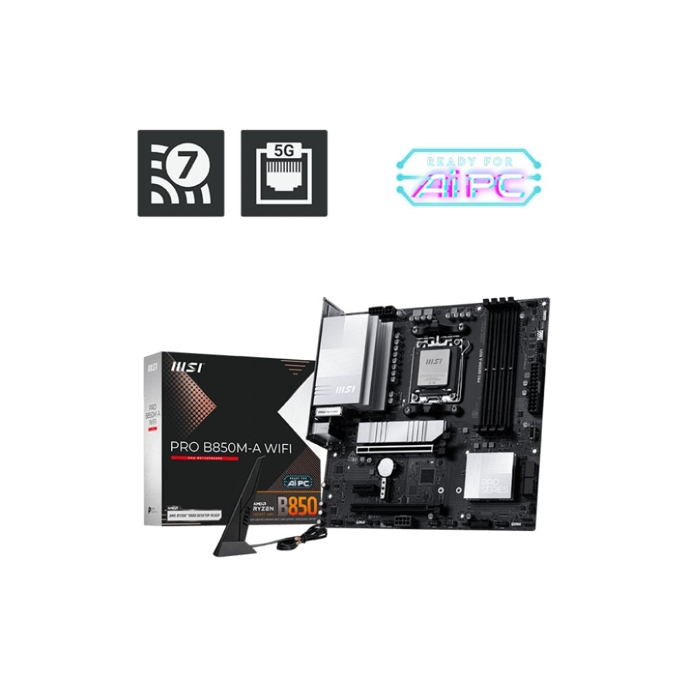 MSI B850M-A PRO WIFI 7 & BLUETOOTH DDR5 MATX Motherboard