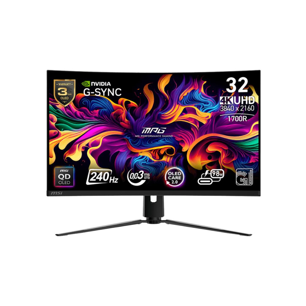 MSI MPG 321CURX 27" QD-OLED 4K 240Hz Gaming Monitor - Mansa Computers