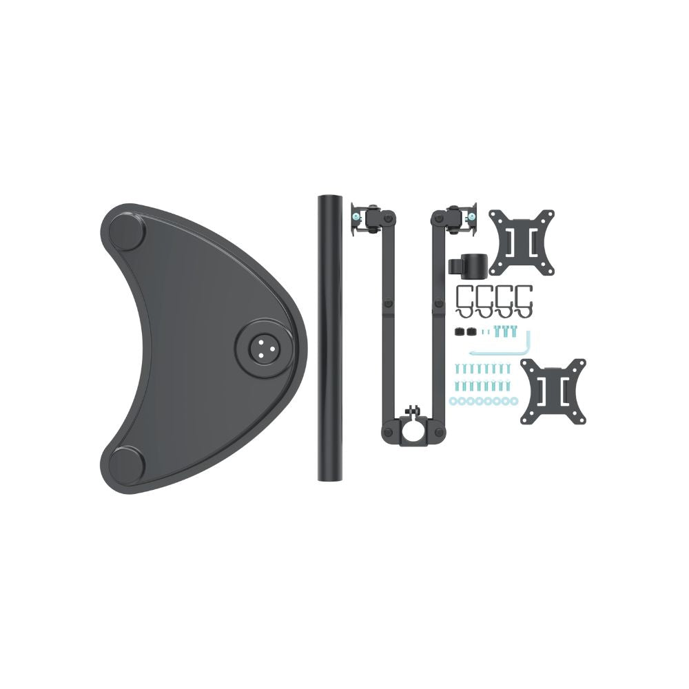 SS02-42B Dual Monitor Bracket (Single Pole) - Mansa Computers