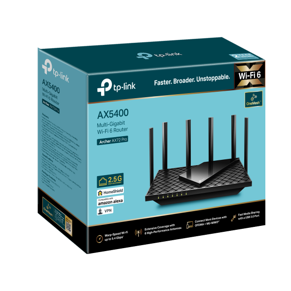 TP-Link Archer AX72 Pro AX5400 WiFi 6 Router - Mansa Computers