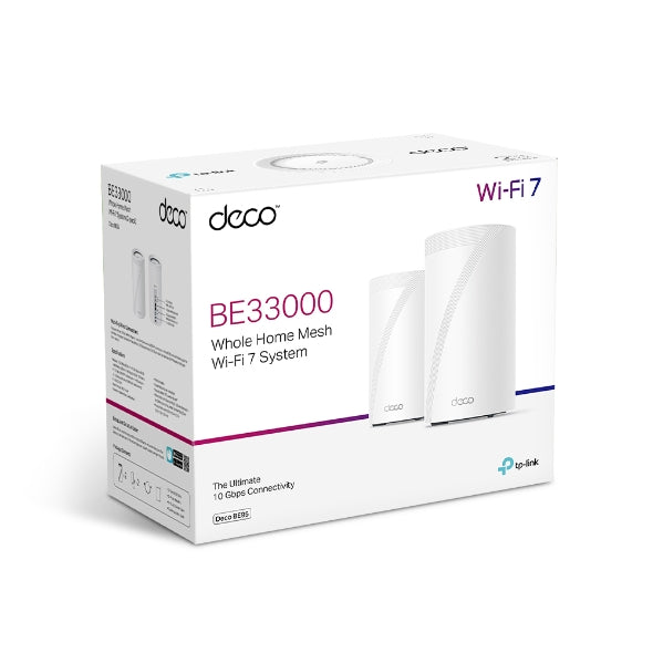 TP-Link Deco BE95 BE33000 Quad-Band Whole Home Mesh WiFi 7 System (2-pack) - Mansa Computers
