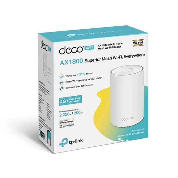 TP-Link Deco X20-4G 4G+ AX1800 Whole Home Mesh WiFi 6 Gateway (1-pack) - Mansa Computers