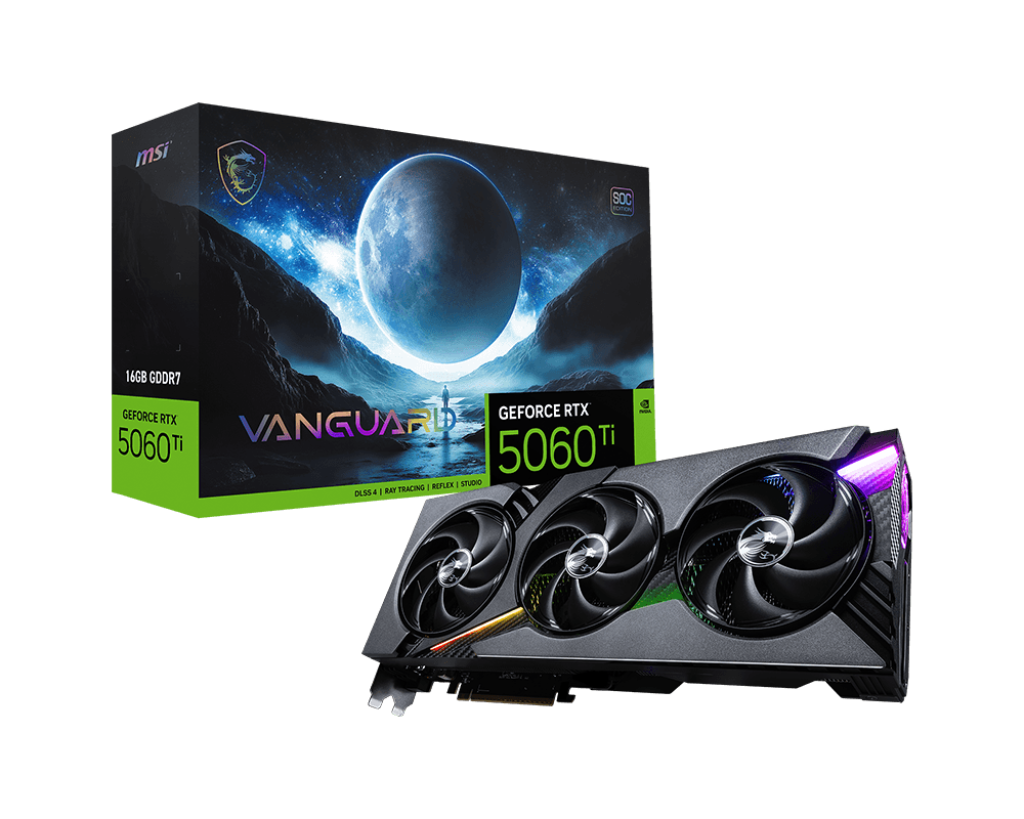 MSI GeForce RTX 5060 Ti 16G VANGUARD SOC Graphics Card - Mansa Computers