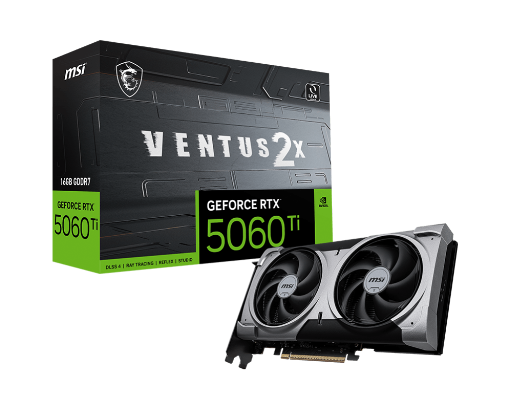 MSI GeForce RTX 5060 Ti 16G VENTUS 2X PLUS Graphics Card - Mansa Computers
