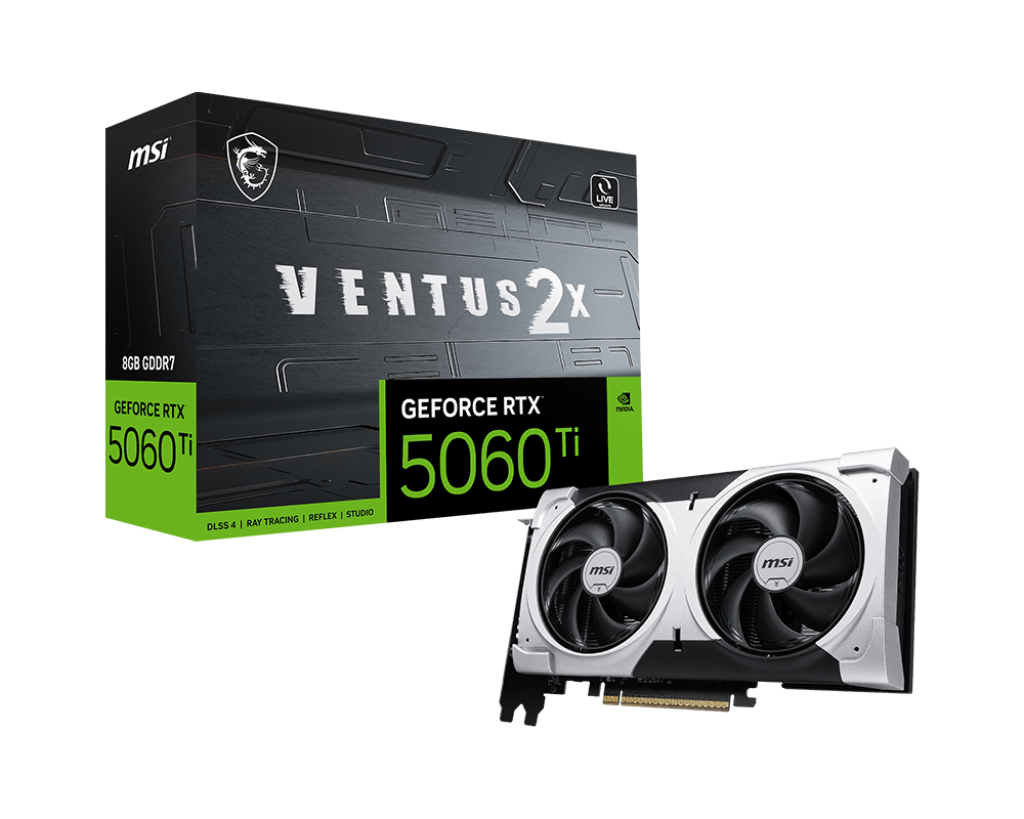 MSI GeForce RTX 5060 Ti 8G VENTUS 2X PLUS Graphics Card - Mansa Computers