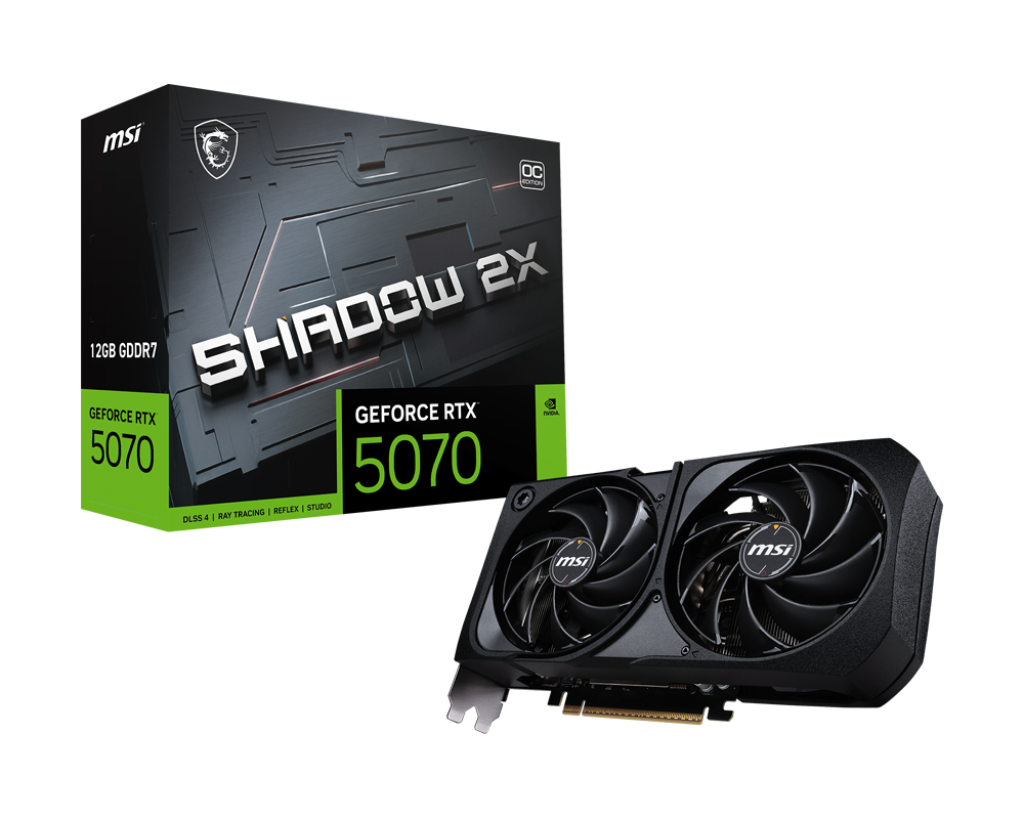 MSI GeForce RTX 5070 12GB Shadow 2X OC Graphics Card - Mansa Computers