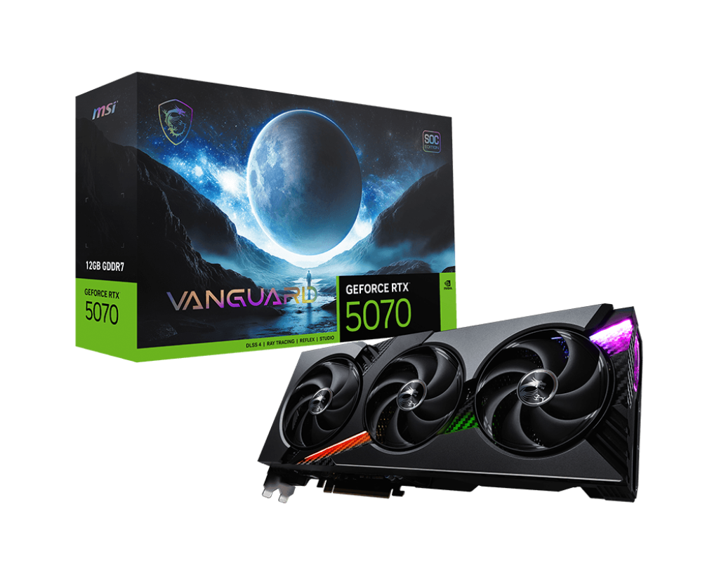 MSI GeForce RTX 5070 12GB Vanguard SOC Graphics Card - Mansa Computers