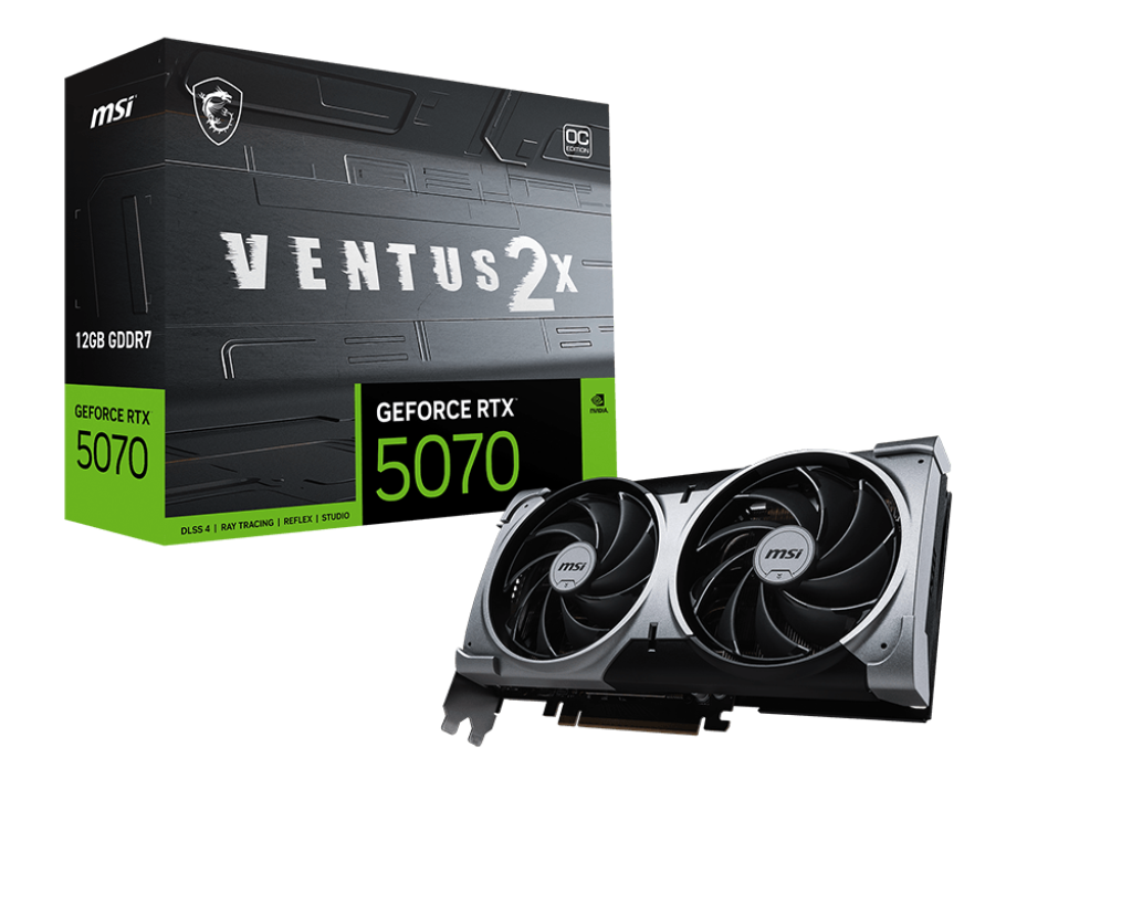 MSI RTX 5070 12GB Ventus 2X OC Graphics Card - Mansa Computers