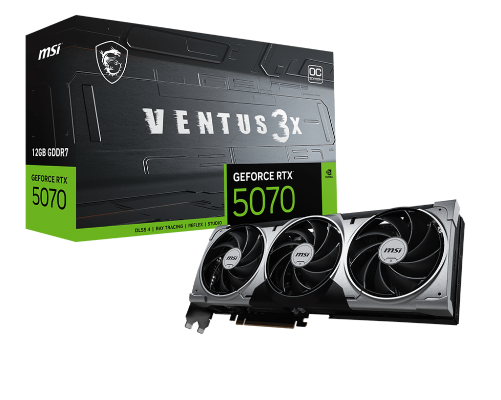 MSI GeForce RTX 5070 12GB Ventus 3X OC Graphics Card - Mansa Computers