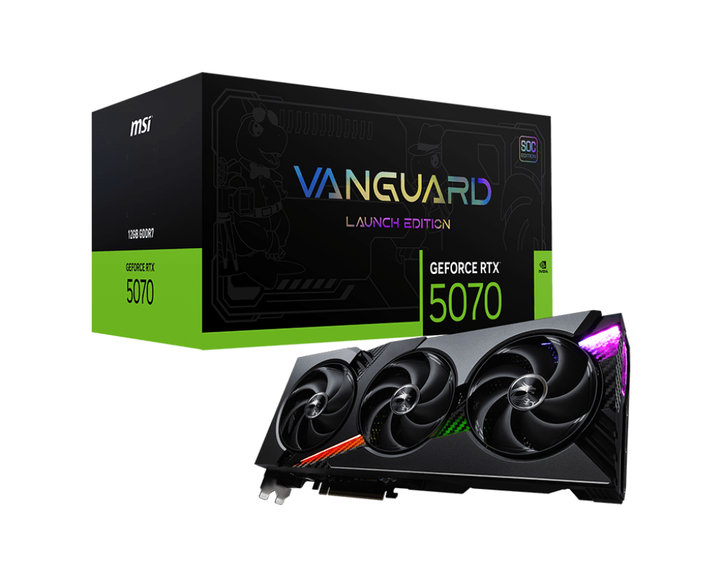 MSI GeForce RTX 5070 12G VANGUARD SOC LAUNCH EDITION Graphics Card - Mansa Computers
