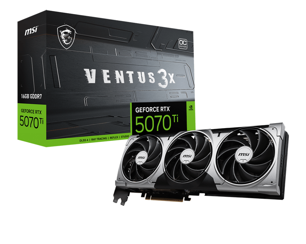 MSI GeForce RTX 5070 Ti 16GB Ventus 3X OC Graphics Card - Mansa Computers