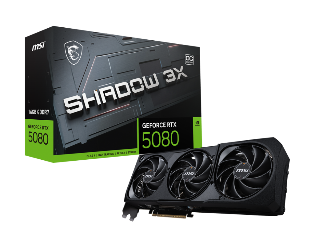MSI GeForce RTX 5080 16GB Shadow 3X OC Graphics Card - Mansa Computers