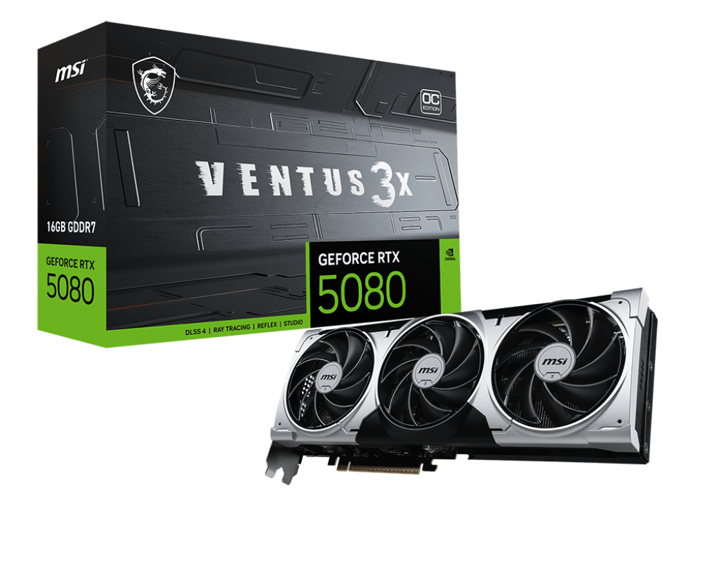 MSI GeForce RTX 5080 16GB Ventus 3X OC Plus Graphics Card - Mansa Computers