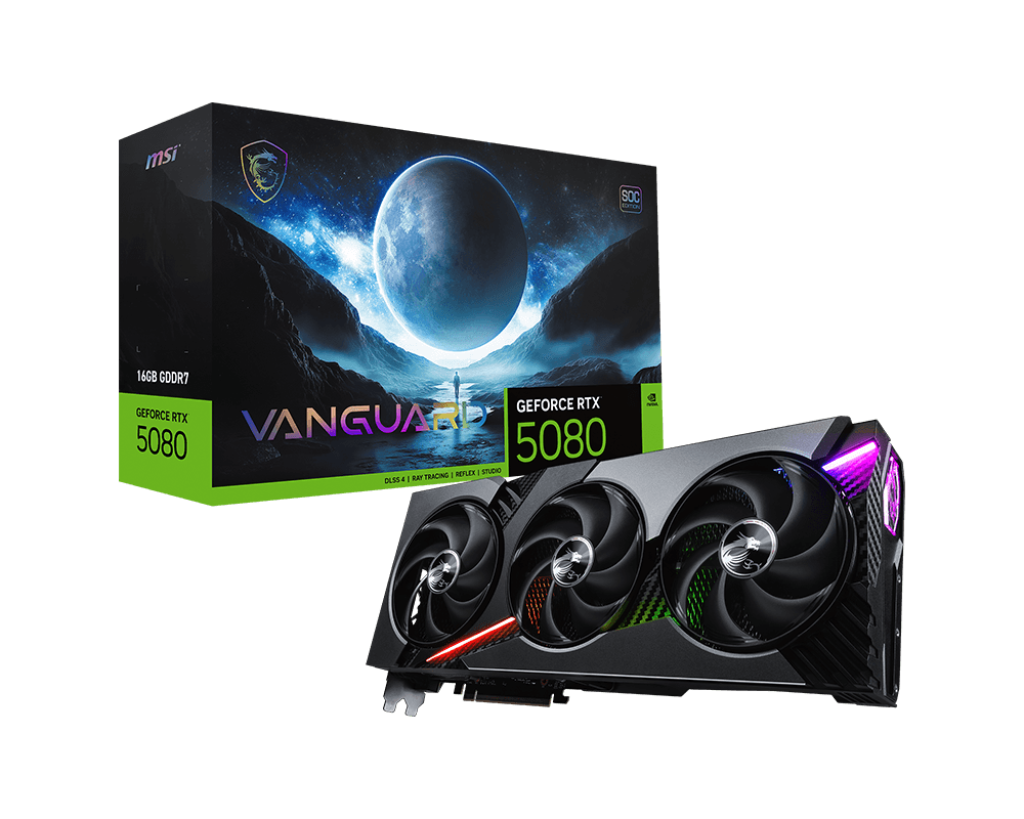 MSI GeForce RTX 5080 16G VANGUARD SOC Graphics Card - Mansa Computers
