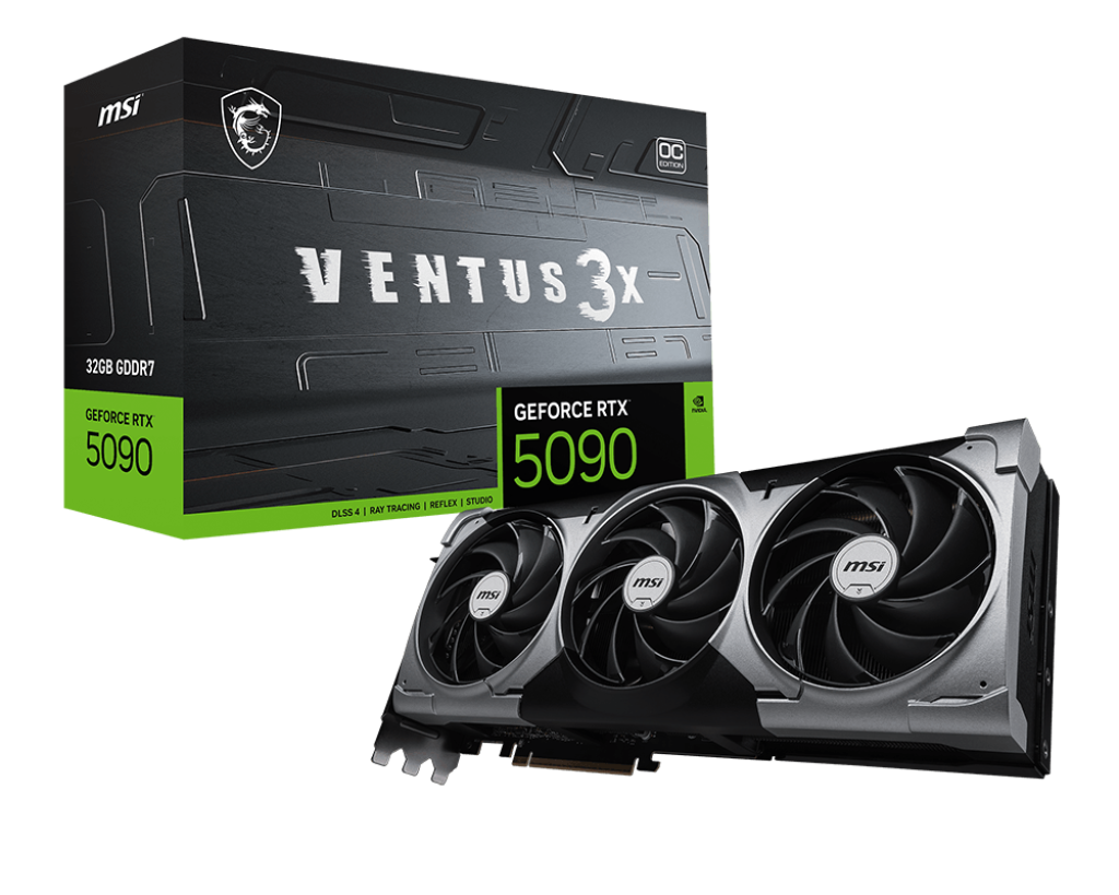 MSI GeForce RTX 5090 32GB Ventus 3X OC Graphics Card - Mansa Computers