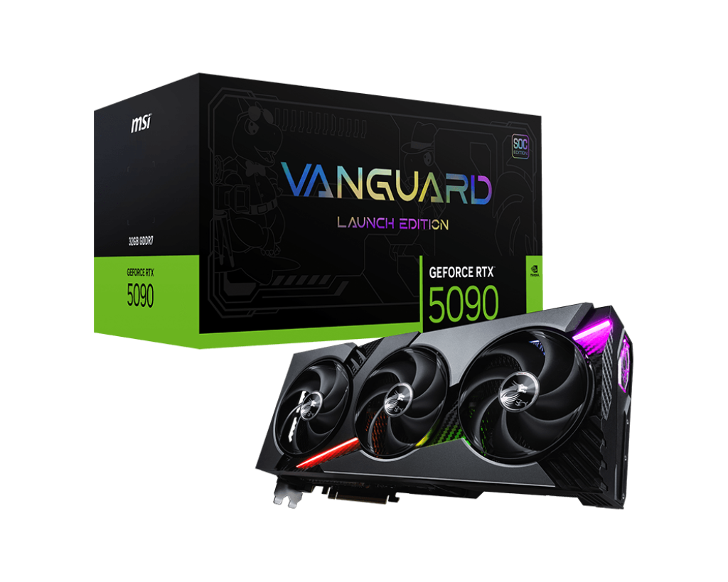MSI GeForce RTX 5090 32G VANGUARD SOC LAUNCH EDITION Graphics Card - Mansa Computers