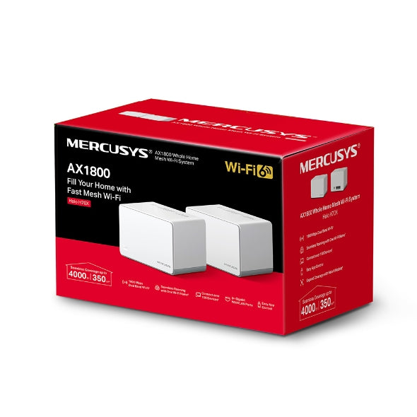 Mercusys Halo H70X AX1800 Whole Home Mesh WiFi 6 System Router (2-pack) - Mansa Computers